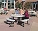 Lifetime Products 22127 Lifetime Round Picnic Table and Benches, Top, 44