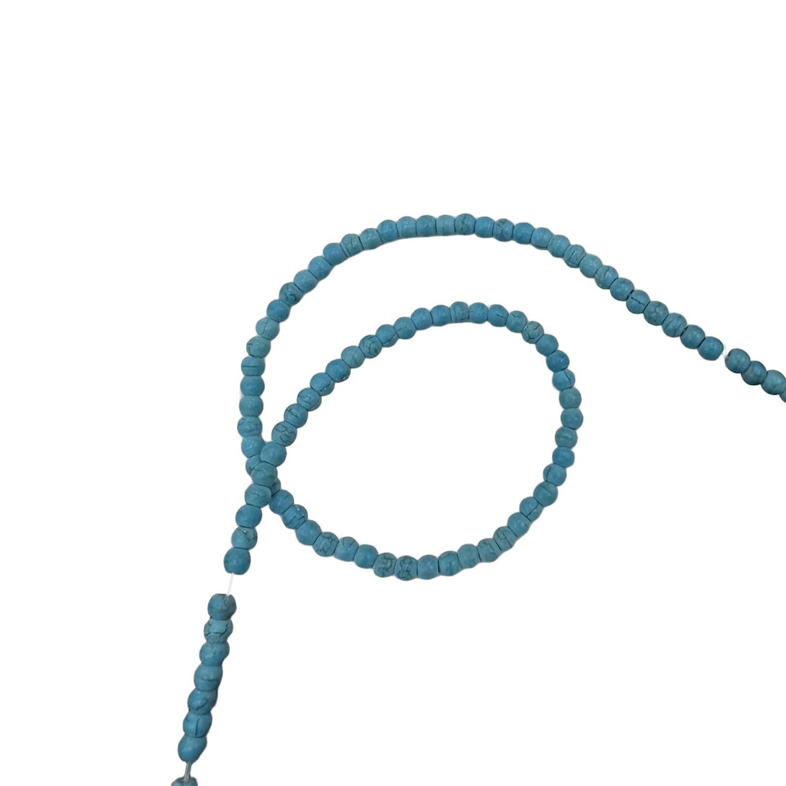 Carotoe 3Mm Unique Blue Turquoises Round Spacer Beads For Accessories Assembling Turquoises Beads For Jewelry Making