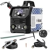 Reboot 160A MIG Welder 120V Flux Core MIG Welder with Large LED Digital Display 3 in 1 Gasless Welder/Lift TIG/Stick IGBT Inverter Welding Machine RBM1600