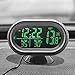 Orologio Digitale Da Auto, Termometro LCD Da Auto, 12-24V Multifunzione Voltmetro Elettronico Misuratore Elettronico Orologio Allarme Monitor Termometro 3 In 1, Con Due Colori Retroilluminazione