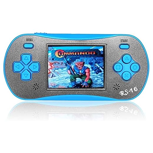 FAMILY POCKET Handheld Game Player for Kids Adults, RS16 Portable Classic Game Controller Built-in 260 Game 2.5 inch LCD Retro Arcade Video Game System Children's Birthday Gift-Blue