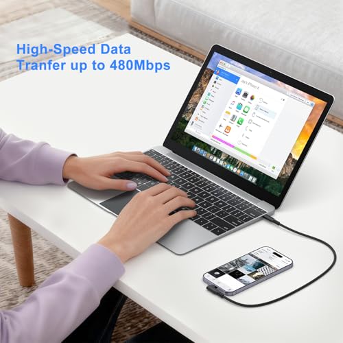 Image of Meliya USB-A to USB-C 90 Degree Angled Cable, Type-C Fast Charging Nylon Braided 3A Cord for iPhone 17 /16 /15 Pro Max Plus Air, Samsung Galaxy, Huawei, Xiaomi, Redmi, Google Pixel, OPPO-2M