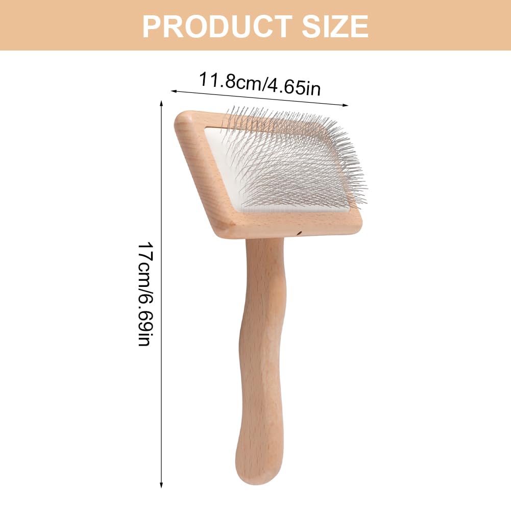 Tongdejing 2pcs Wool Carders, Air Cushion Hand Carders Wool Needle Felting Brush Slicker Brush Comb Grooming… - Image 2