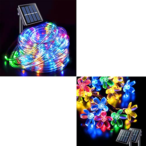 Jmexsuss 200 Led Trampoline Decor Solar Rope Lights, 72Ft Ip 65 Waterproof Rope Lights Outdoor With 8 Modes, Pvc Tube Solar Trampoline Lights For Xmas Fence Camp Yard Walkway Path Garden(Multicolor) #TOP5