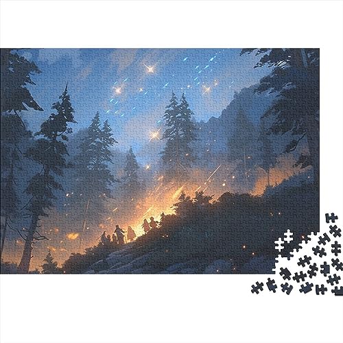 Puzzle anime bois 1000pcs grand format 75x50 cm décoration salon
