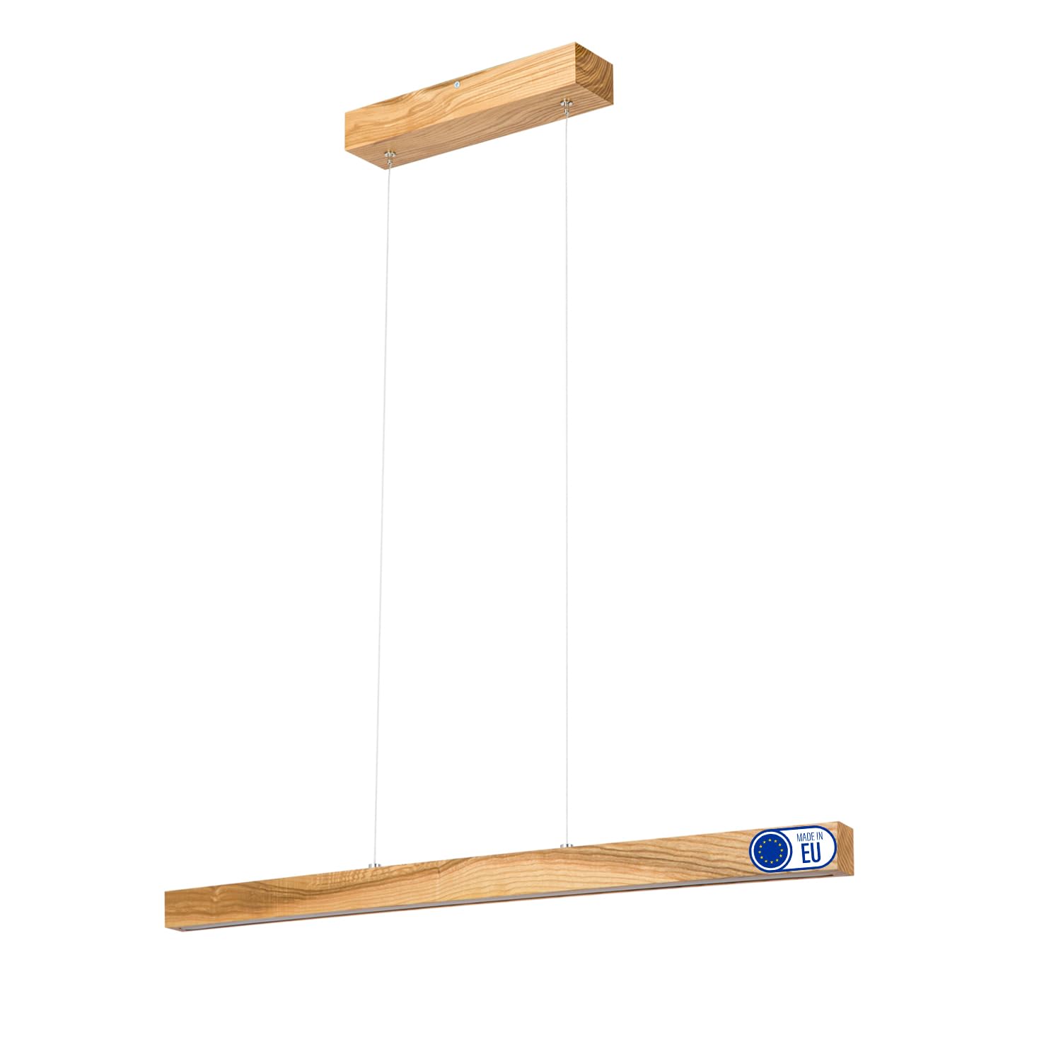 Hängelampe Hängeleuchte - Deckenlampe aus Holz - Pendelleuchte - LED Lampe - Dimmbar - Warmweiß - 80 cm Rustikal DIMLED80KB-3K-RUSTIKAL