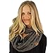 Confetti Soft Chunky Pullover Knit Long Loop Infinity Hood Cowl Scarf Dk. Gray