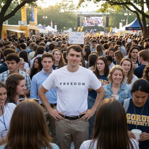 Charlie Kirk Memorial T-Shirt US Patriotism Human Rights Activist Shirt Pray for Charlie Kirk Tee Gift4