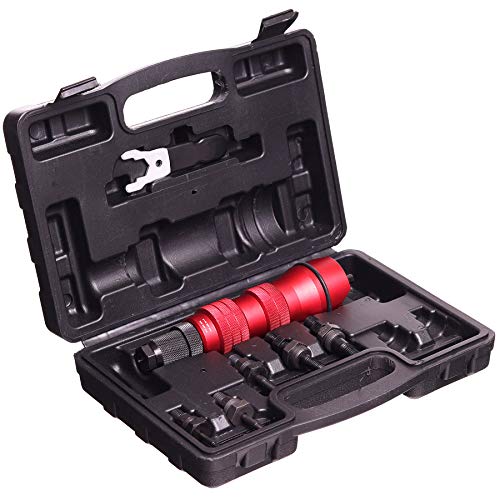 TC TECHNIC Nietpistole, Steckschlüssel, Cr-Mo-Schraubendreher-Adapter, kompatibel mit Stahl-, Edelstahl- und Aluminiummuttern, M3, M4, M5, M6, M8, M10 Köpfe, 1/4 Sechskantstift – Bild 7