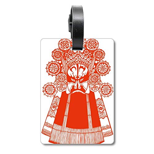 Masque d'opéra rouge pour croisière avec étiquette de sac élégante