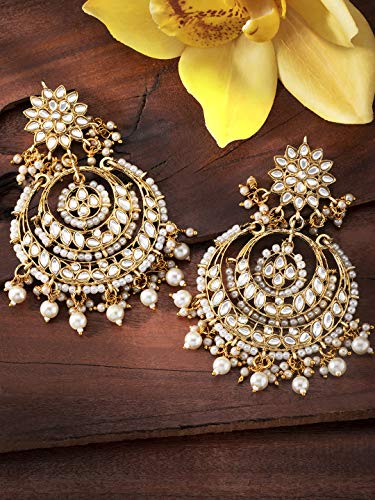 Image of Peora Kundan Faux Pearl Traditional Jewellery Set Gift for Women