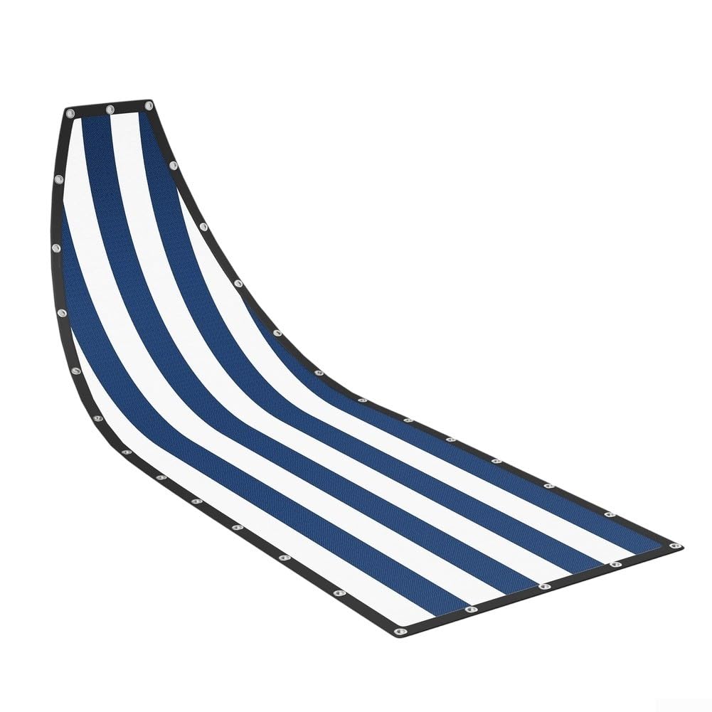 Stripe Ersatz-Sitztuch für Textilene Hängeschaukel mit Seil und Seitentasche, schwarz, 64 x 197 x 23 cm, Größe Outdoor, Terrasse, Gartenmöbel, Zubehör für Entspannung (blau gestreift)