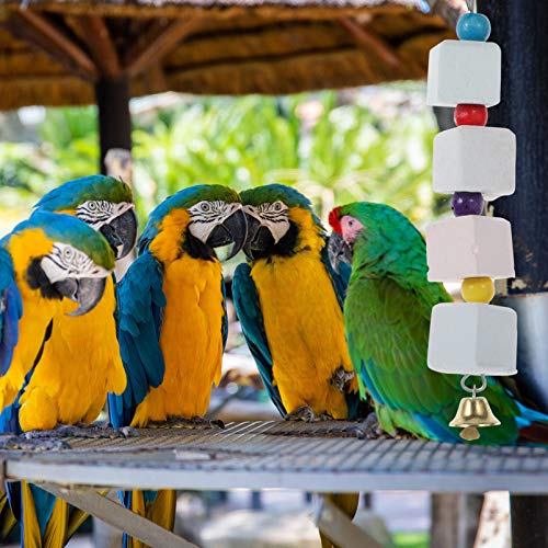 Balacoo 2Pcs Papagaio Brinquedo Gaiola de Pedra Mineral Bloco Periquitos Contas Ranger Os Dentes Mol
