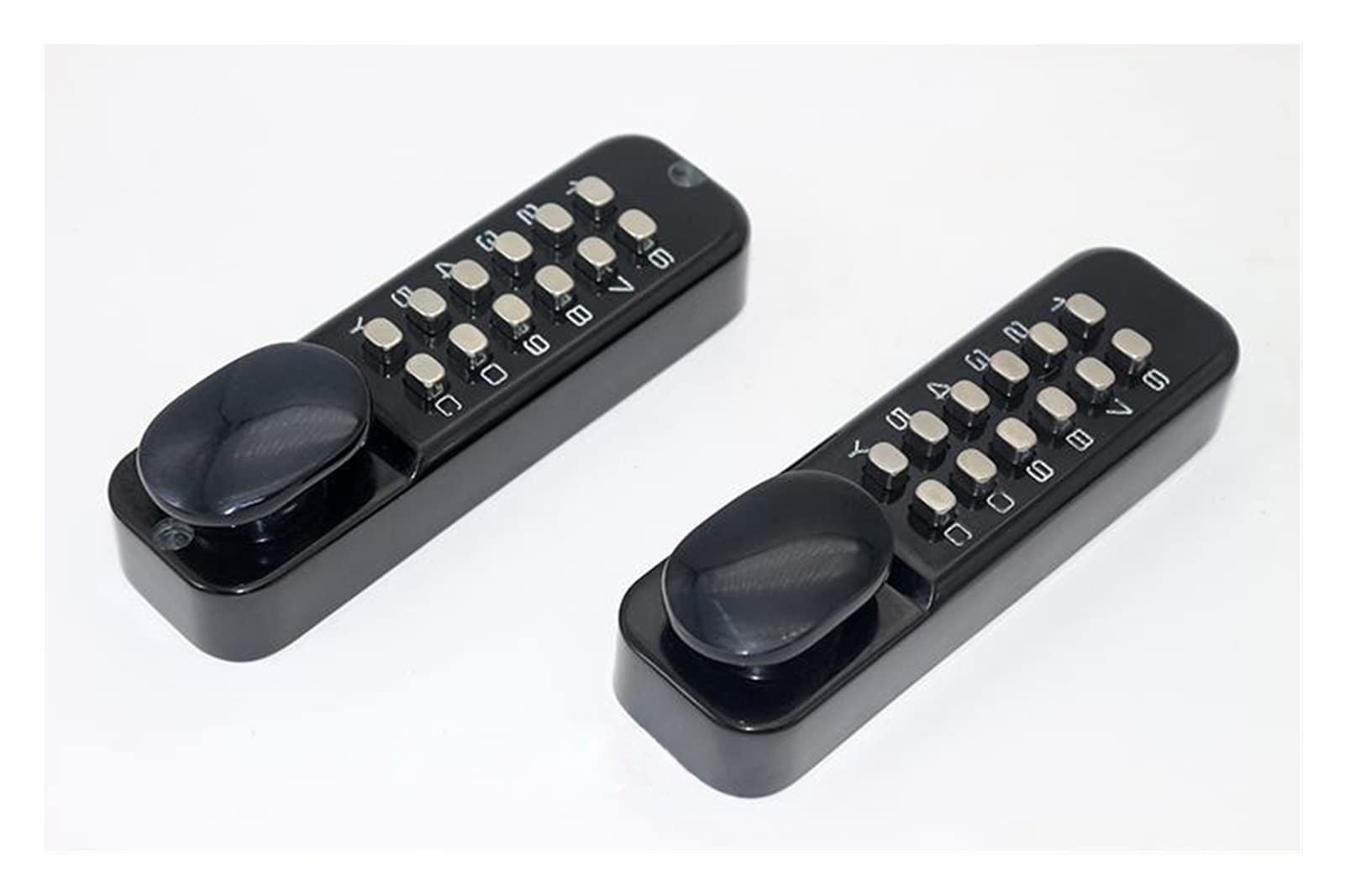 Código de bloqueo digital de teclado de doble teclado contraseña Puerta de hierro resistente al agua Garden Bloque(Nero)