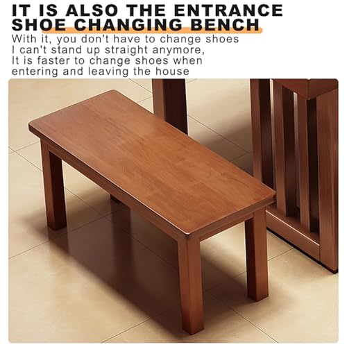 Banco de madera maciza interior para mesa de cocina y pasillo alargado 5