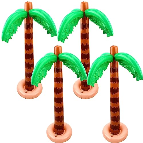 Cotiny 4 Pack 35 Inch Inflatable Palm Tree Large Beach