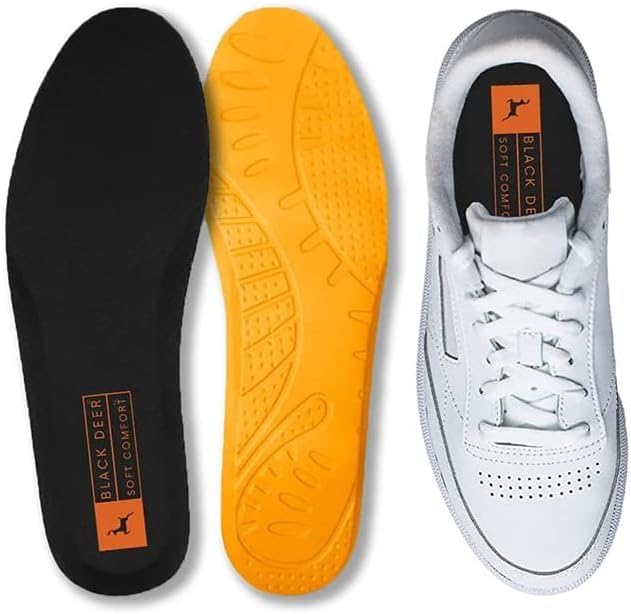 BLACK DEER X30 Orthopedic Comfort Sports Insoles Cushioning and Breathable for Men and Women Insoles for Everyday Use and Work Women 12,5 Men 10,5 - Image 2