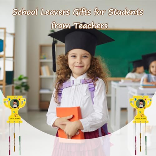 HONMOK Father's Day Crafts for Kids 9 Pack Trophy Shaped Wind Chimes Crafts - Image 2