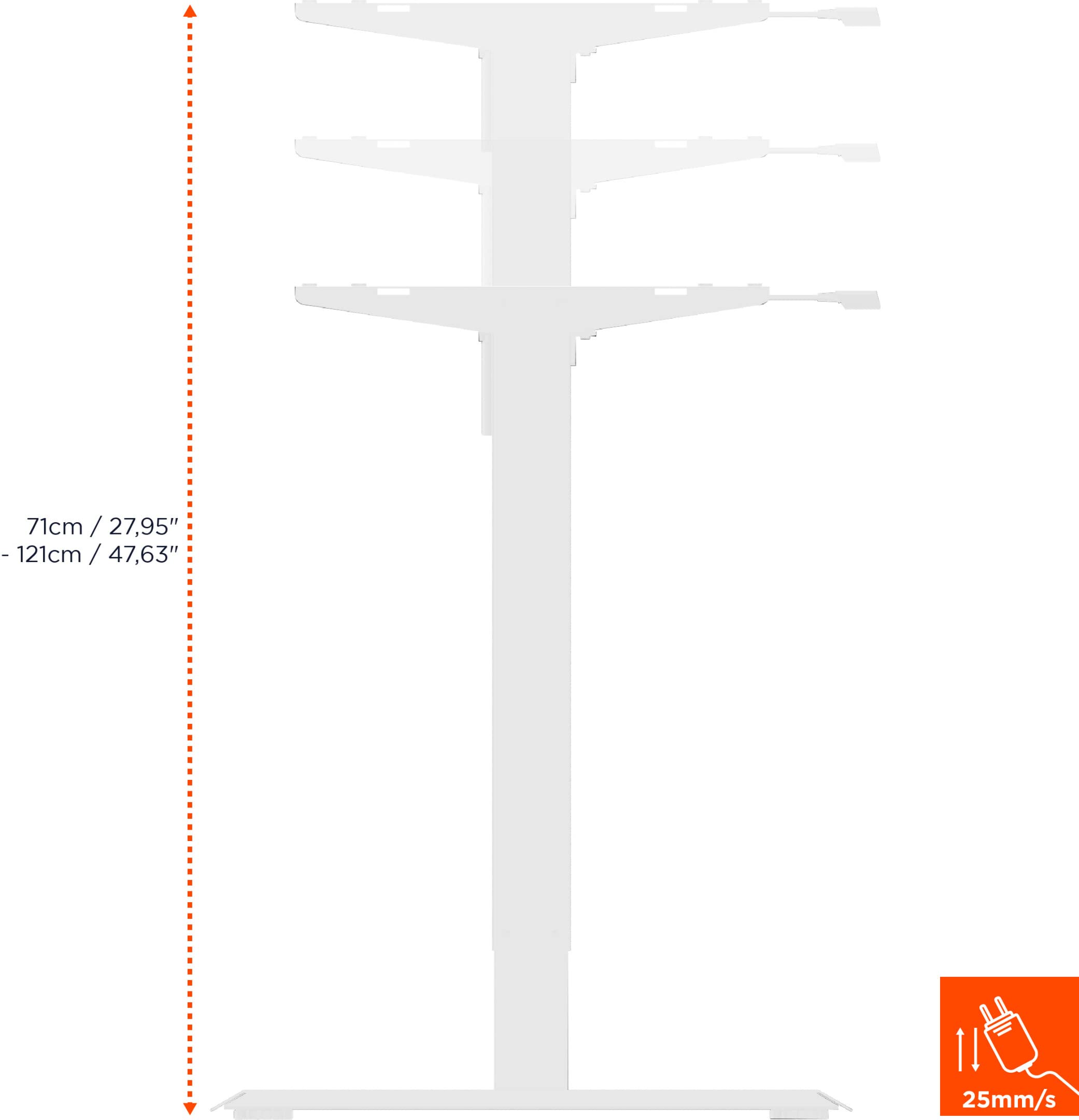 celexon Schreibtisch Eco 150x75 cm | elektrisch höhenverstellbar 71-121 cm | schwarzer Schreibtisch für ergonomisches Arbeiten flexibel im Sitzen & Stehen im Büro oder zuhause im Home-Office
