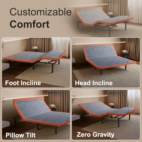 Image of ESHINE Adjustable Bed Frame Queen with Smart APP & Pillow-tilt