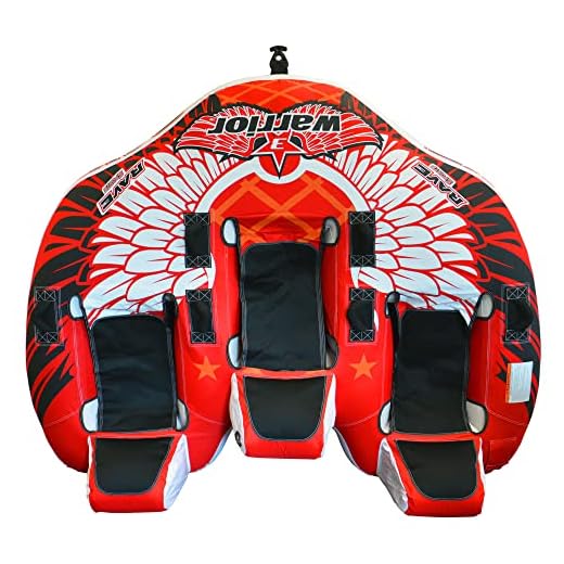 Rave Sports 3 Person Warrior Boat, Red
