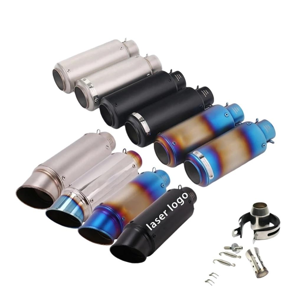 Silenciador Escape Motocicleta Tubo de escape SC para motocicleta R6 51 mm y 60, compatible con silenciador GP-Project fibra carbono DB Killer