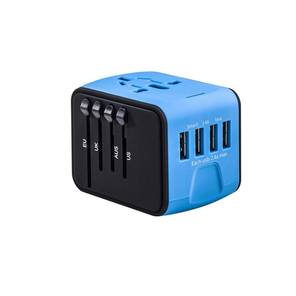 Enchufe Internacional Adaptador Adaptador de Viaje con conversión de Carga Internacional de Viajes portátiles, convertidor de Corriente de Enchufe Universal Adaptador de Corriente