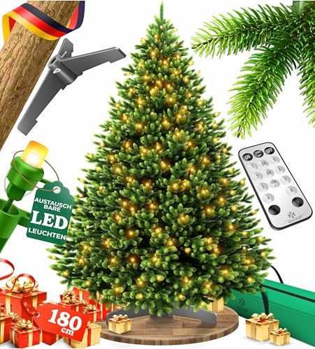 KESSER® Weihnachtsbaum LED künstlich 180 cm – wie echt –...