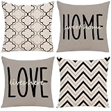 Fundas Cojines, Funda Cojin 45x45cm, 4 Pack Cojines Cama, Fundas Cojines Sofa, Fundas de Cojines, Cojines para Sofa, Cojines Sofa Exterior, Funda Cojines, Fundas Cojin, Funda Cojin, White