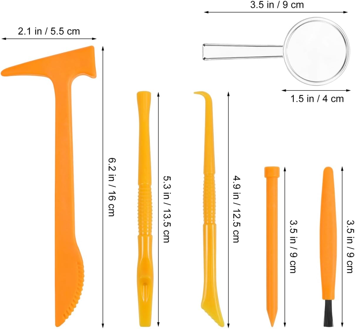 ibasenice 3 Sets Dinosaur Dig Tools Kit for Dino Fossils Educational Excavation Kits STEM Science with Mini Hammer Chisel Brush Scraper for Gems Fossils for 15 Years Old