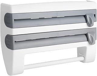 Suporte para filme de cozinha, montagem na parede, com design ergonómico para cozinha, prateleira de ferramentas, 39 x 1...