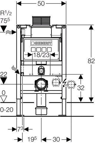 Geberit 111240001 - Cisterna para inodoro