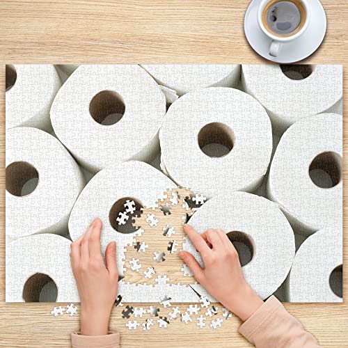 Funwares TP Hoarding Puzzle de Rompecabezas, 1000 Piezas, Humor Divertido de Papel Higiénico | 27 x 19 pulgadas terminado, Humor de Cuarentena Divertida, Regalo Desafiante para Adolescentes, Adultos y Coleccionistas miniatura 5