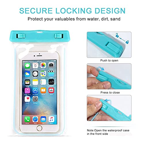 3 Pack Waterproof Phone Case, Universal Phone Bag Pouch Dry Bag For Phone Iphone 12 11 X 8 7 6 Plus Samsung Galaxy S9 S8 S7 Up To 6.0", Swimming, Diving #TOP3