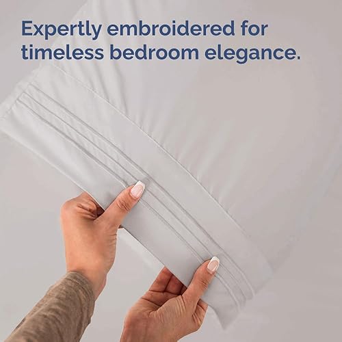 Miniatura 6 de Juego de 2 fundas de almohada de tamaño King, fundas de almohada suaves prémium, protectores lavables a máquina, almohadas de 20 x 40, 20 x 36 y 20