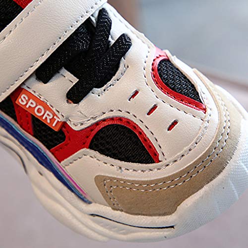 Toddler Infant Kids Baby Boys Girls Mesh Breathable Sport Running Shoes Size 7 Toddler Tennis (Black, 15-18 Months)3