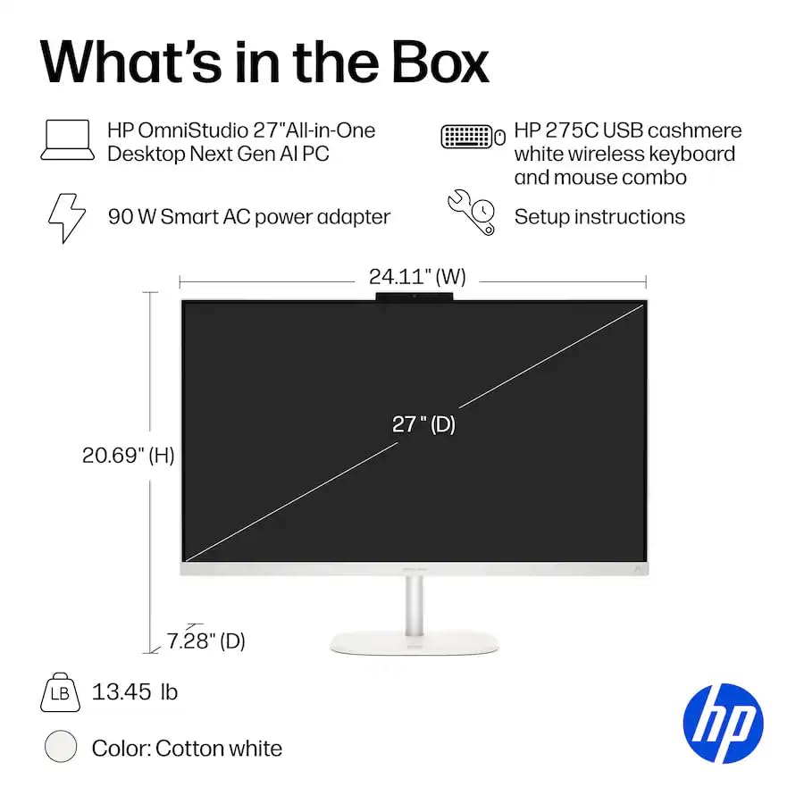 Image of HP OmniStudio All in One Desktop Computer 2026, Intel Core Ultra 7 355