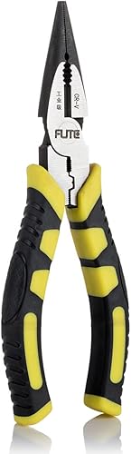 Miniatura 1 de Alicates de punta de aguja con resorte que ahorran trabajo con cortadores laterales de 6 pulgadas, alicates de punta de aguja combinados utilizados