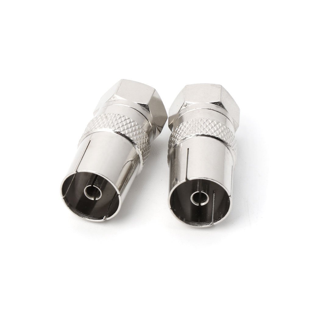5x Adattatore da antenna TV coassiale RF feina a connettore a vite 5x Adattatore da antenna TV coassiale RF feina a connettore a vite
