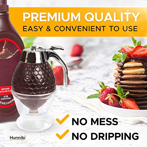 Honingdispenser, siroop dispenser, mooie honingraat honingpot, honingpot met standaard