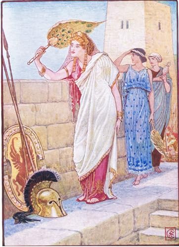 Tableau toile Walter Crane Troie affiche d'art décorative 60x90cm