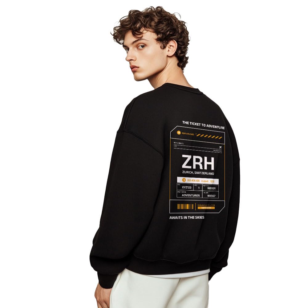 nobero Men Cotton Crew Neck Sweatshirt-picture-10