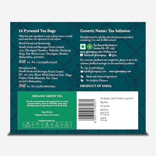 Image of TGL Co. Organic Green Tea (16 Tea Bags) | Refreshing Aroma | Carefully Selected Ingredients | Naturally Sourced