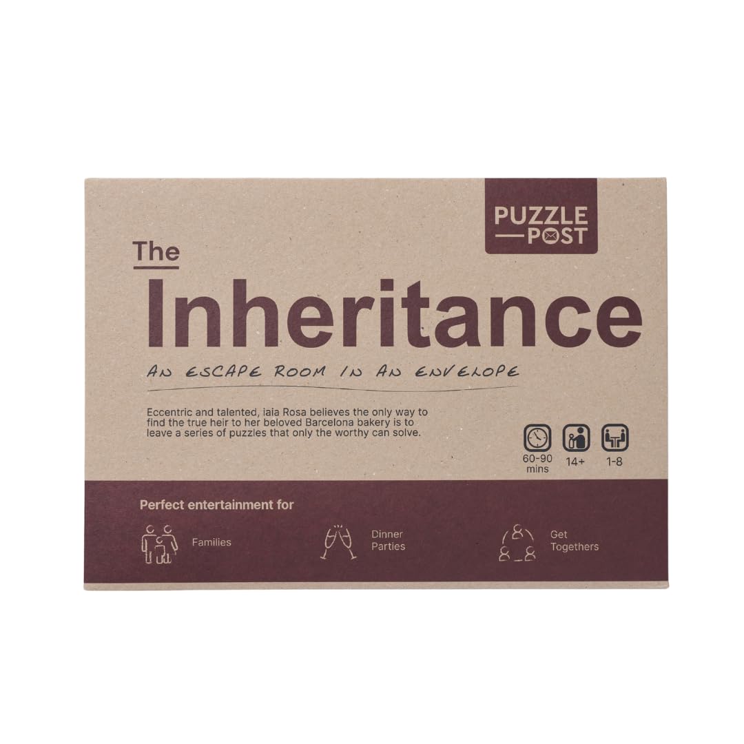 Unique Escape Room In An Envelope | Great For Groups - Families & Friends | Perfect For Games Night | Escape Room In A Box | Puzzle Mystery Game - The Inheritance