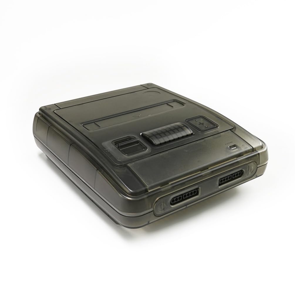 Console di gioco Housing Shell per SFC macchina da gioco di ricambio della copertura semi trasparente caso (Transparent black)