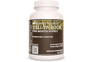 Yellow Dock Root Extract Powder 1,000mg Vegan Capsules Herbal Supplement