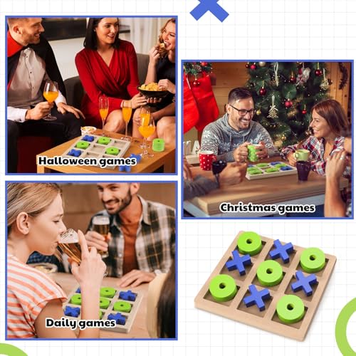 Juego de mesa Tic Tac Toe de madera 18 cm miniatura 5