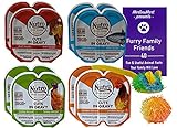 Nutro Feed Clean Grain Free Cuts in Gravy Cat Food 4 Flavor 8 Can Variety - (2) Each: Beef, Turkey, Chicken, Tuna (2.6 Ounces) Plus 2 Catnip Toys and Fun Facts Booklet Bundle