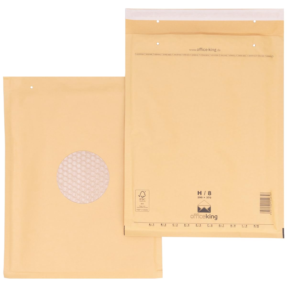 verpacking 1000 Buste gialle imbottite 29 x 37 cm H8 - Buste pluriball, Buste con bolle