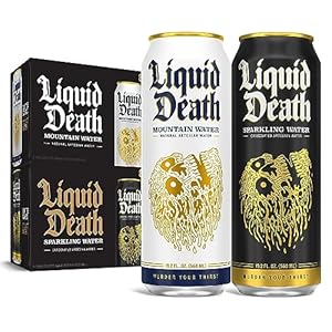 Liquid Death Still & Sparkling Mixed Pack, 19.2 oz King Size Cans (16-Pack)
